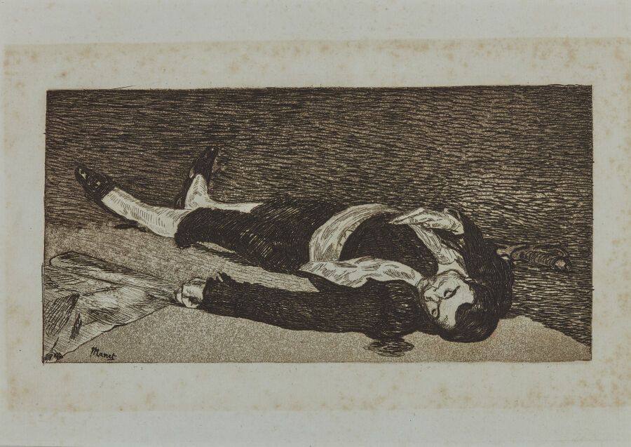 Null 爱德华-马内 (1832-1883)
死去的托雷罗。 1864年。蚀刻和水印。220 x 155（纸张：328 x 230毫米）。Guérin 33.&hellip;