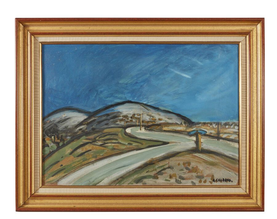 Null Auguste CHABAUD (1882-1955)
Montagnette ciel bleu, circa 1925
Huile sur car&hellip;