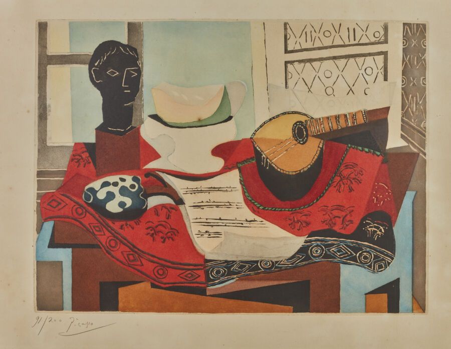 Null After Pablo PICASSO (1881-1973), after 
Still life with a mandolin. 1927. E&hellip;
