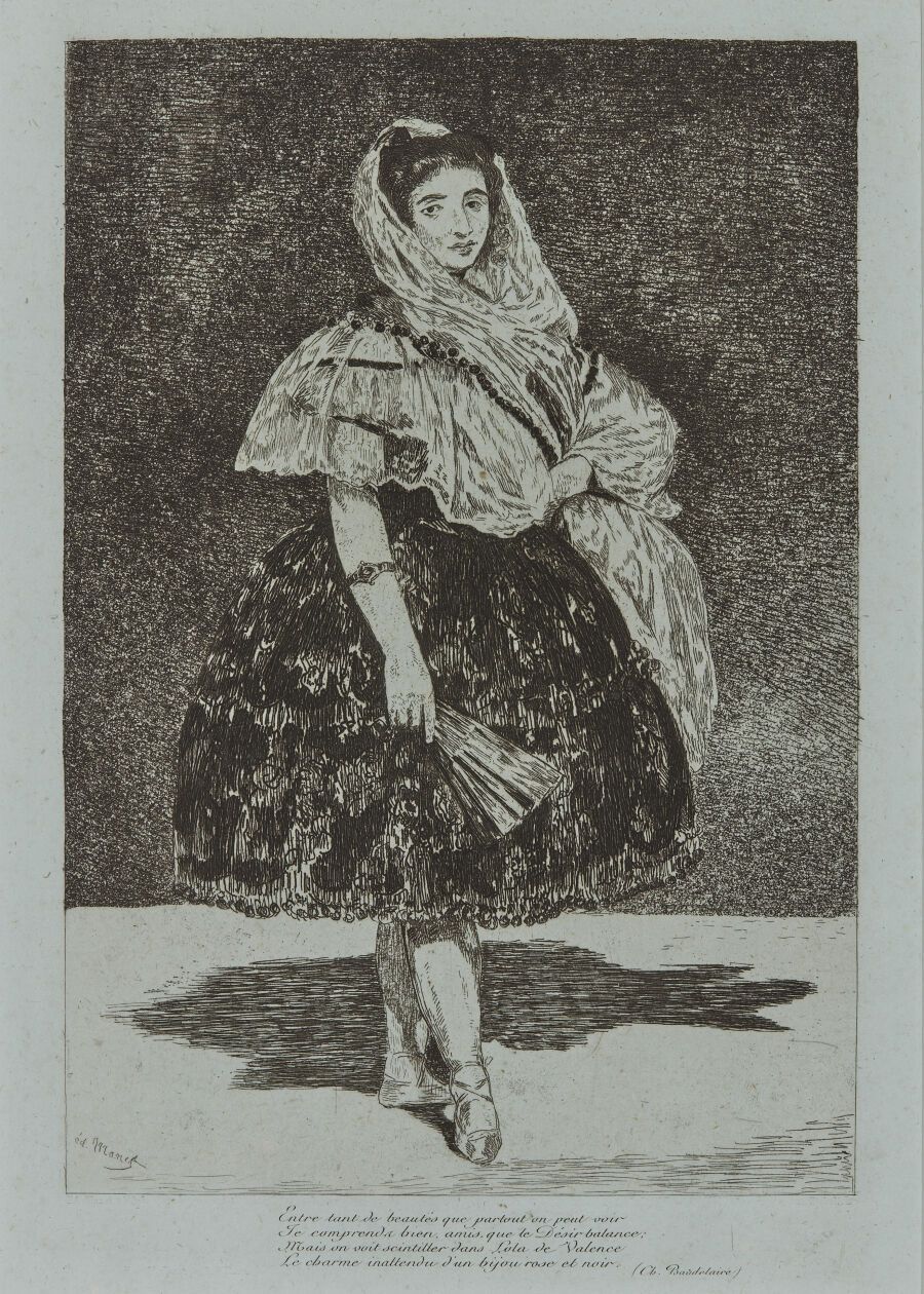 Null Édouard MANET (1832-1883)
Lola de Valence. 1862. Eau-forte. 182 x 263 (la f&hellip;