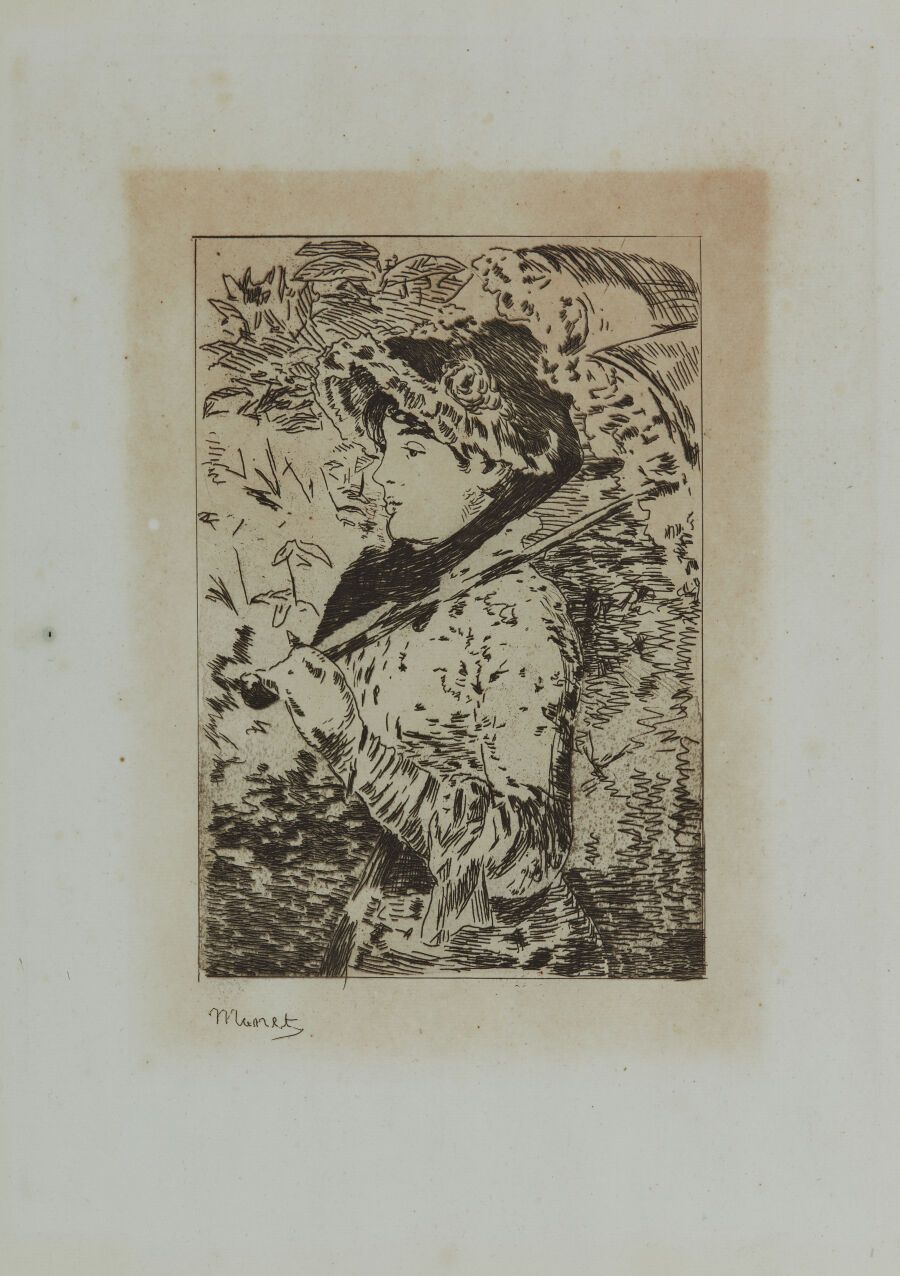 Null 爱德华-马内 (1832-1883)
让娜。1882.蚀刻画。190 x 240（纸张：242 x 370毫米）。Guérin 66.美丽的样张以黑色&hellip;