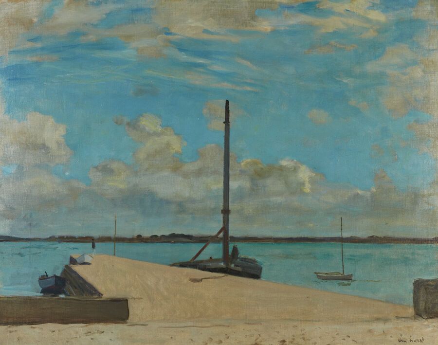 Null 威廉-范-哈塞尔(Willem VAN HASSELT) (1882-1963)
洛克马利亚克的码头
布面油画，右下角有签名
高度：73厘米73厘米；&hellip;