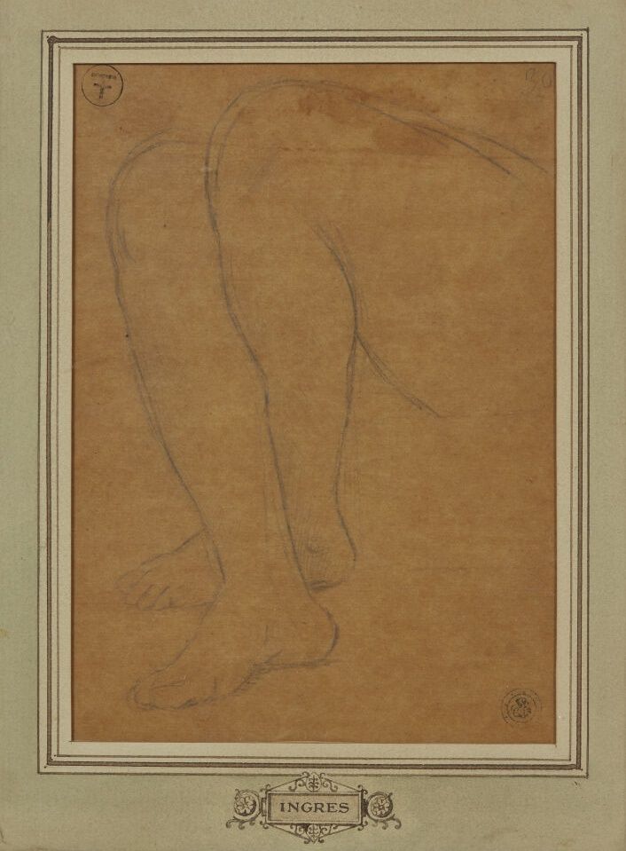 Null 让-奥古斯特-多米尼克-英格利斯 (Montauban 1780-Paris 1867) 
交叉腿的研究
铅笔在植物纸上 
右上角有编号 "30"，画&hellip;