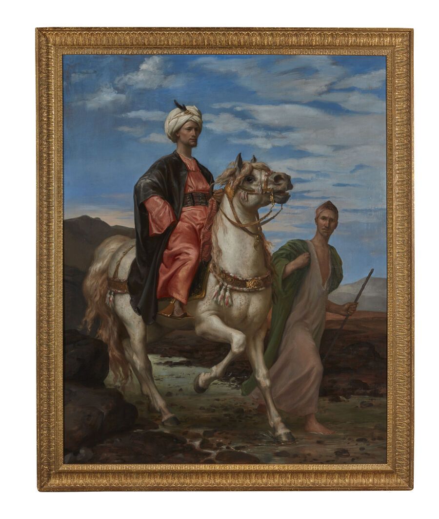 Null Scuola orientalista
Cavaliere e figura nel deserto
Olio su tela
Altezza: 12&hellip;
