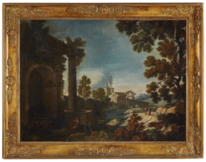 Null Scuola italiana della fine del XVIII-inizio XIX secolo 
Paesaggio classico &hellip;
