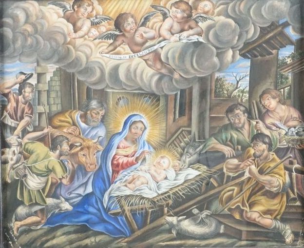 Null 巴萨诺品味中的18世纪法国学校
一对：耶稣诞生和对牧羊人的通告
黑色铅笔线条上的水粉水彩画 
(一张在两个下角受损，小表皮）。
高度：24.9厘米24&hellip;