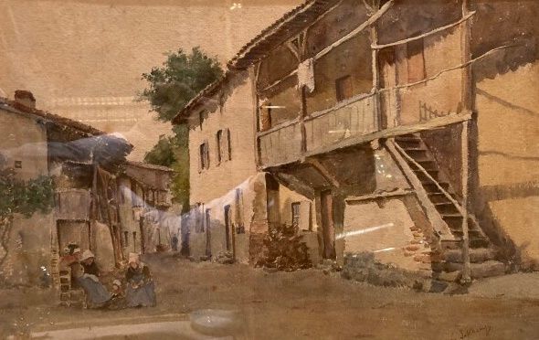 Null L. DESCHAMPS (19.-20. Jahrhundert)
Straße von Chateldon
Aquarell, unten rec&hellip;