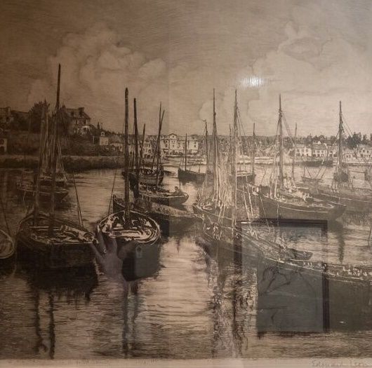 Null 爱德华-亨利-莱昂(1873-1968)
港口的景象
印刷品，右下角有签名和日期39
高度：40厘米40厘米；宽度：42厘米