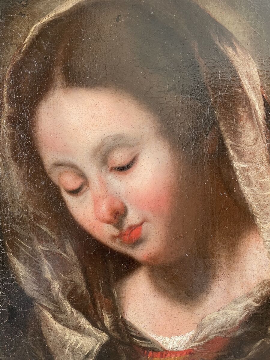 Null Al gusto de SASSOFERRATO (1609-1685)
Virgen 
Lienzo
(Reverso, restauracione&hellip;