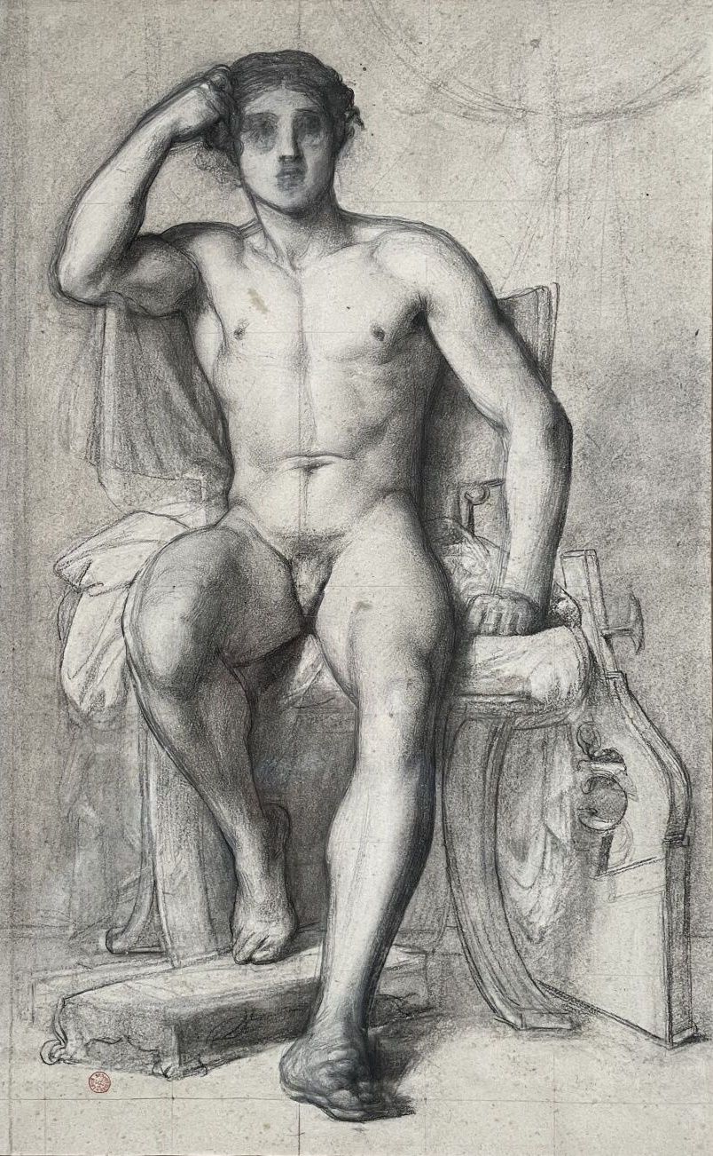 Null Léon BENOUVILLE (Paris 1815-1891)
Studie für "Der Zorn des Achilles".
Schwa&hellip;