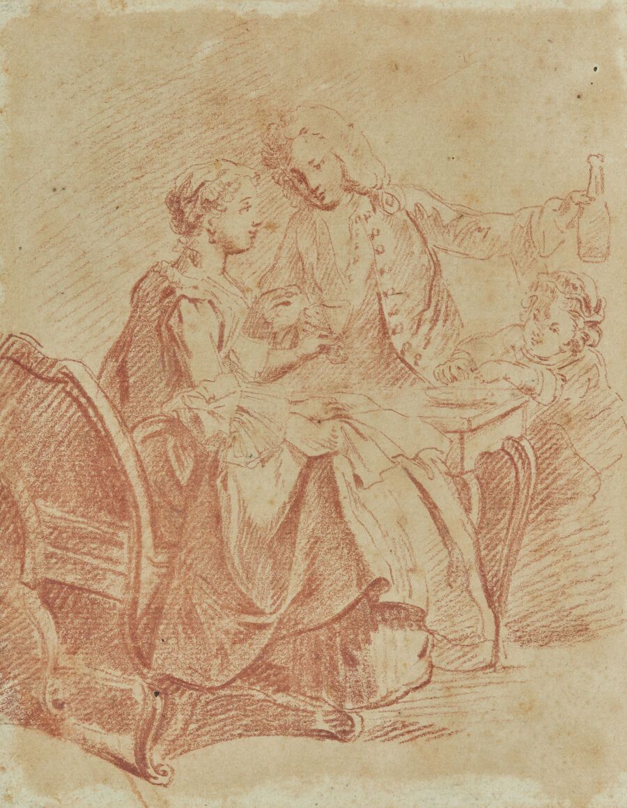 Null 18th century French school
Couple and child around a table
Sanguine
(Slight&hellip;