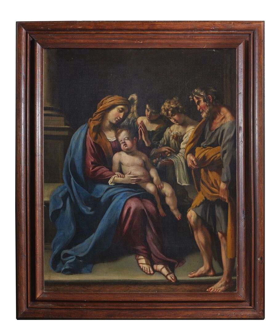 Null 归功于乔凡-巴蒂斯塔-贝纳奇（Giovan Battista BEINASCHI，1636 年生于福萨诺，1688 年生于那不勒斯）
圣家与天使
画布&hellip;