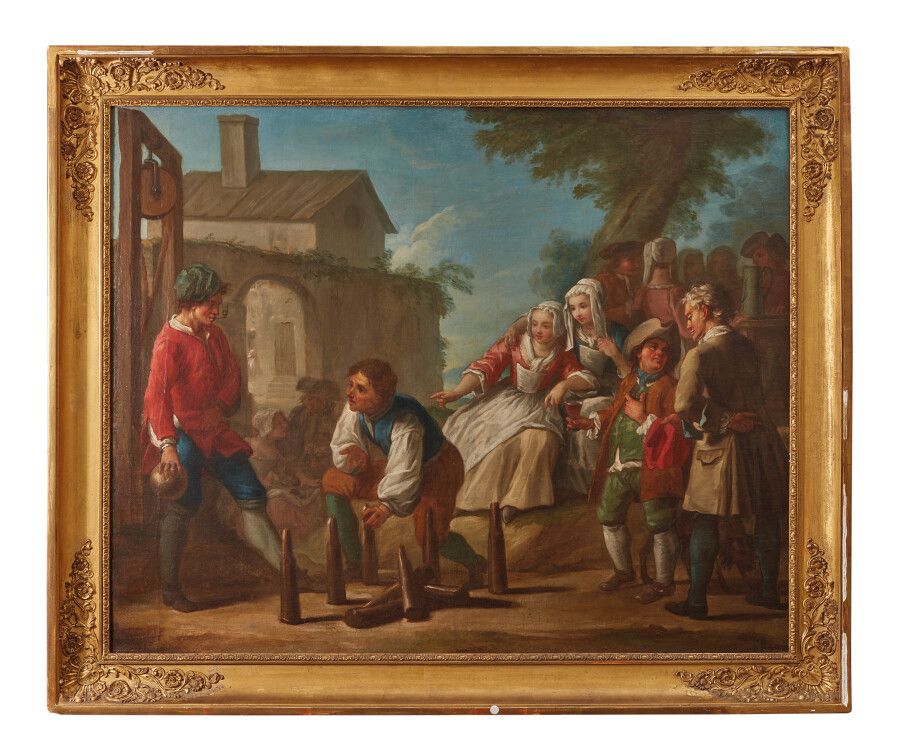 Null Attribuée à Jan Antoon GAREMIJN (1712-1799)
Les joueurs de quilles
Toile
Ha&hellip;