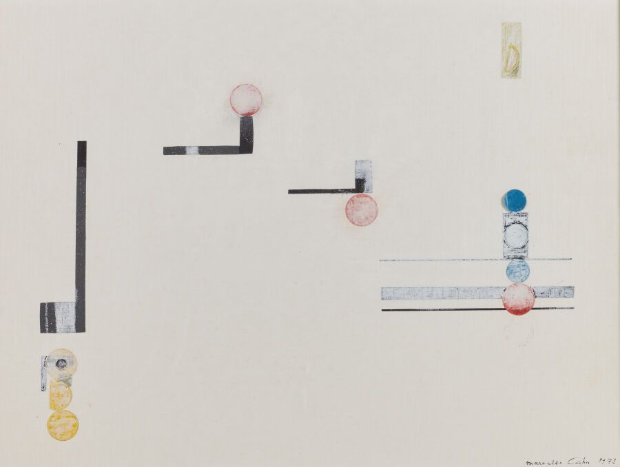 Null 马塞尔-卡尔（1895-1981）
无题》，1973 年
拼贴画，右下方有签名和年代
高23厘米；宽：31厘米（观看时的尺寸） 

出处 ： 
- G&hellip;