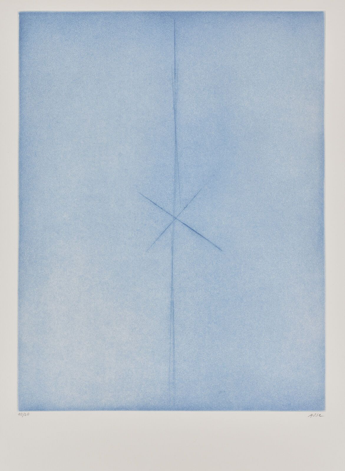 Null 热纳维耶夫-阿瑟（1923-2021）
蓝色构图。1999.水印和干点。纸张尺寸：66 x 49.8 厘米。彩色印刷。在牛皮纸上印制了非常精美、新鲜的&hellip;