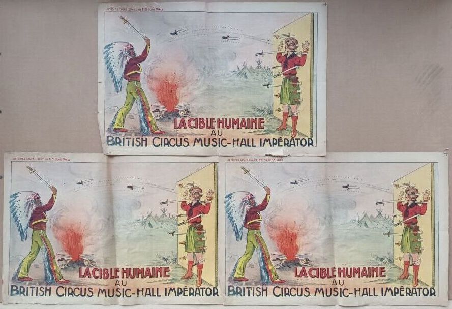 Null Trois affiches La cible humaine au British Circus Music-hall Impérator
Affi&hellip;