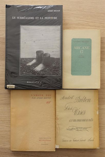 Null BRETON André. Réunion de quatre ouvrages. Ens. 3 volumes in-12° brochés et &hellip;