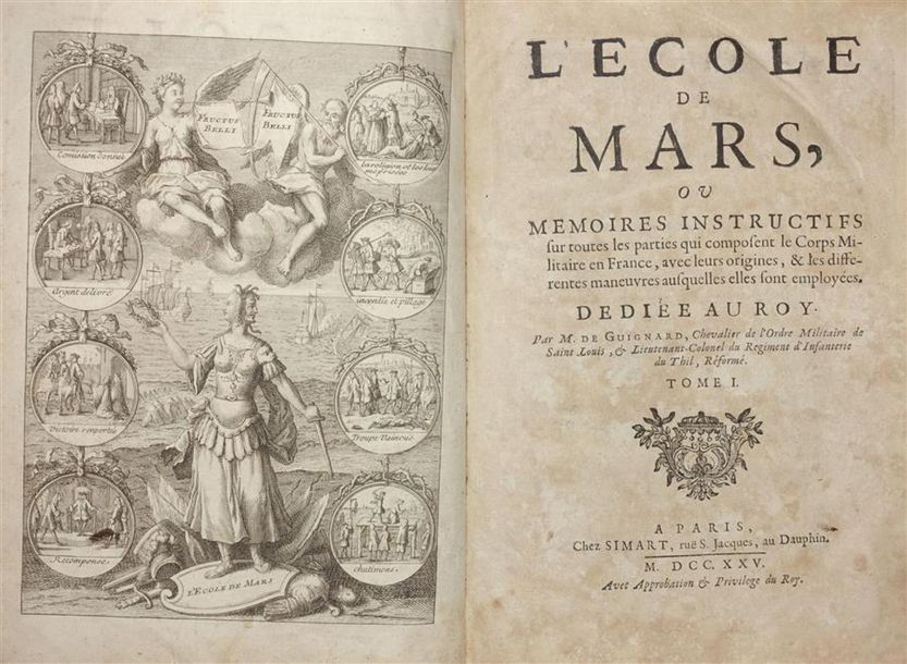 Null L'École de Mars, tome I. XVIIIe siècle. (Reliure accidentée, incomplet.)