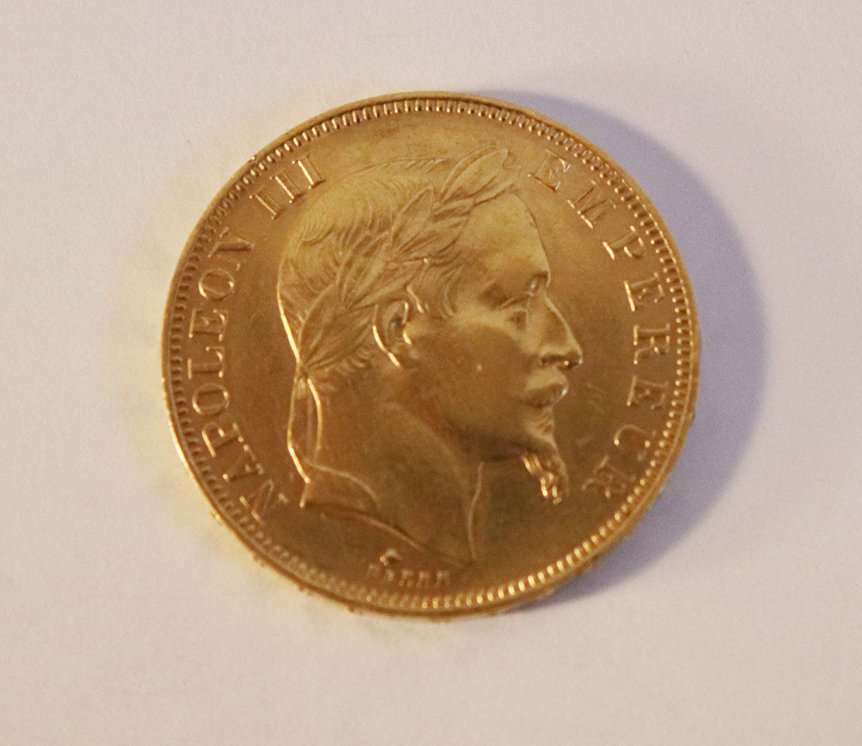 Null PIECE de 50 francs or Napoléon III, 1864.