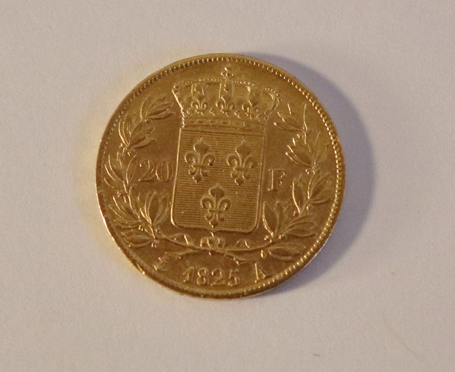 Null PIECE de 20 francs or Charles X, 1825.