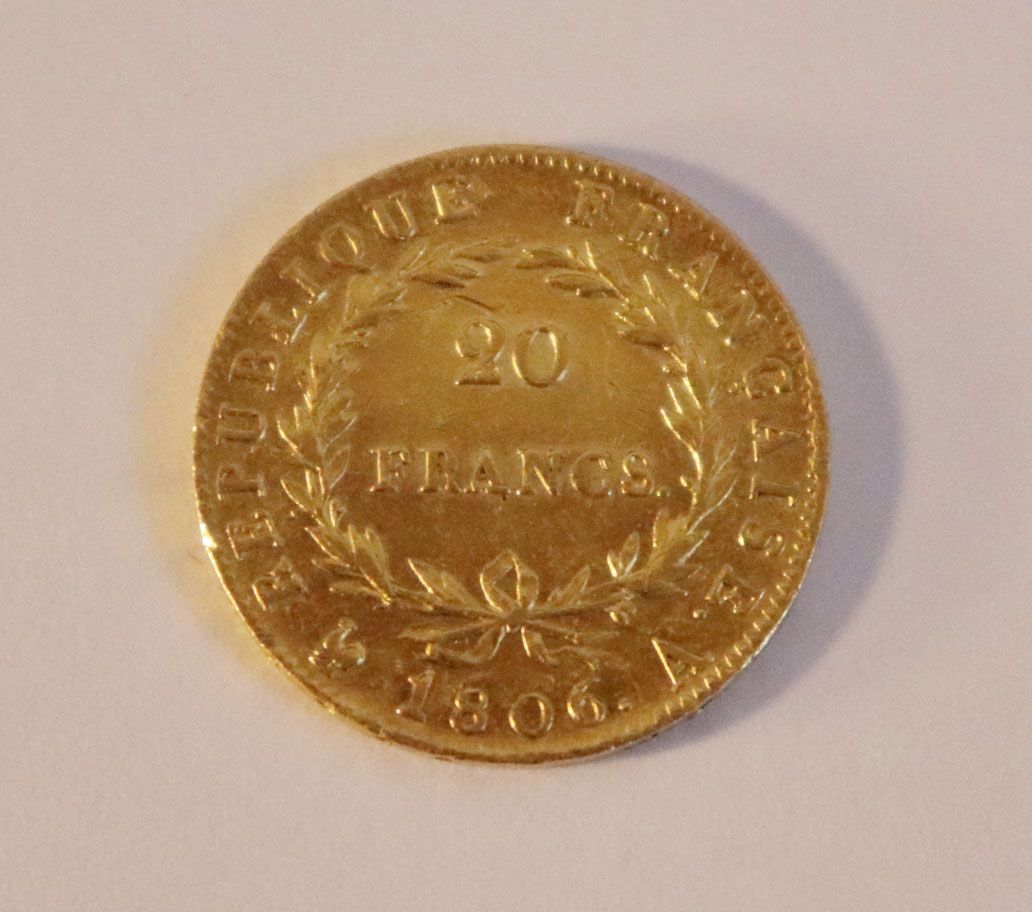 Null Premier empire, 20 francs calendrier grégorien, 1806 A = Paris. G.1023

Poi&hellip;