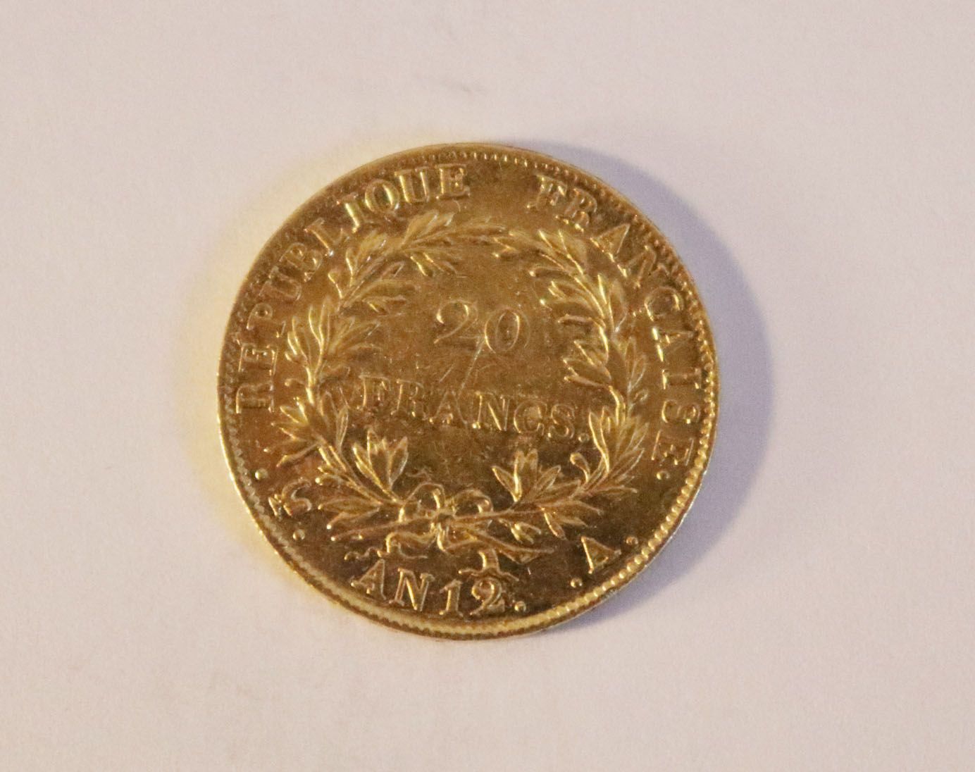 Null Premier Empire, 20 francs buste intermédiaire, An 12 A = Paris. G.1021

Poi&hellip;