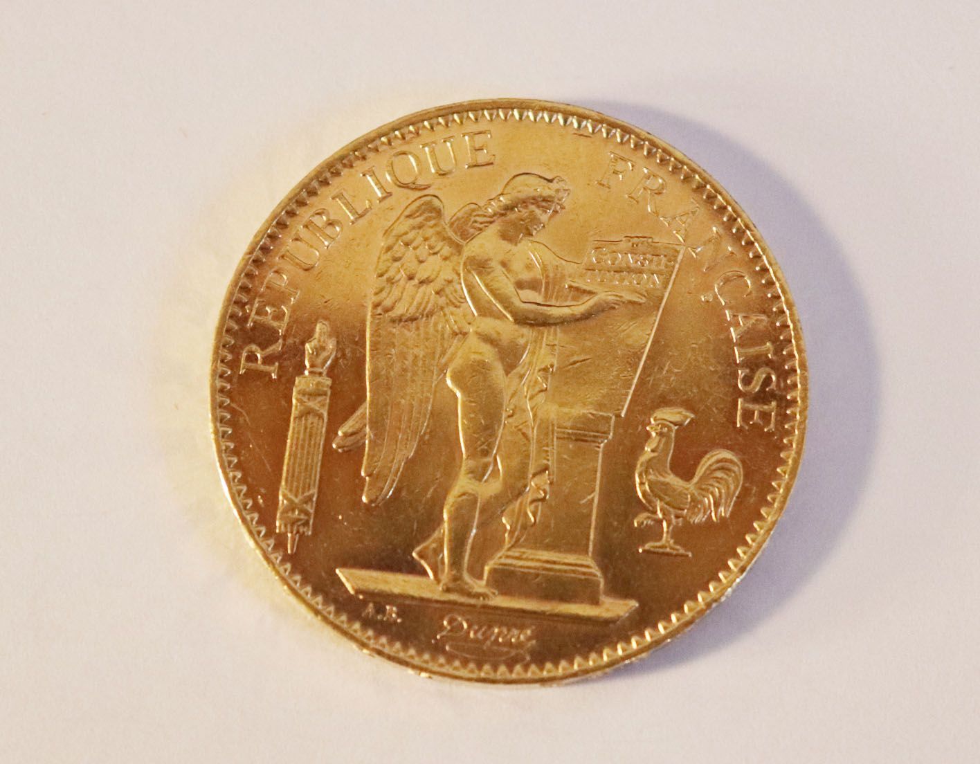 Null PIECE de 100 francs or IIIème République, 1908.