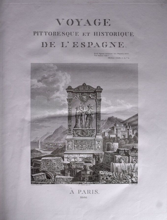 Null 拉波尔德（Alexandre de）。一场风景如画的西班牙历史之旅。P., Pierre Didot l'aîné, 1806-1820.两卷四开本(&hellip;
