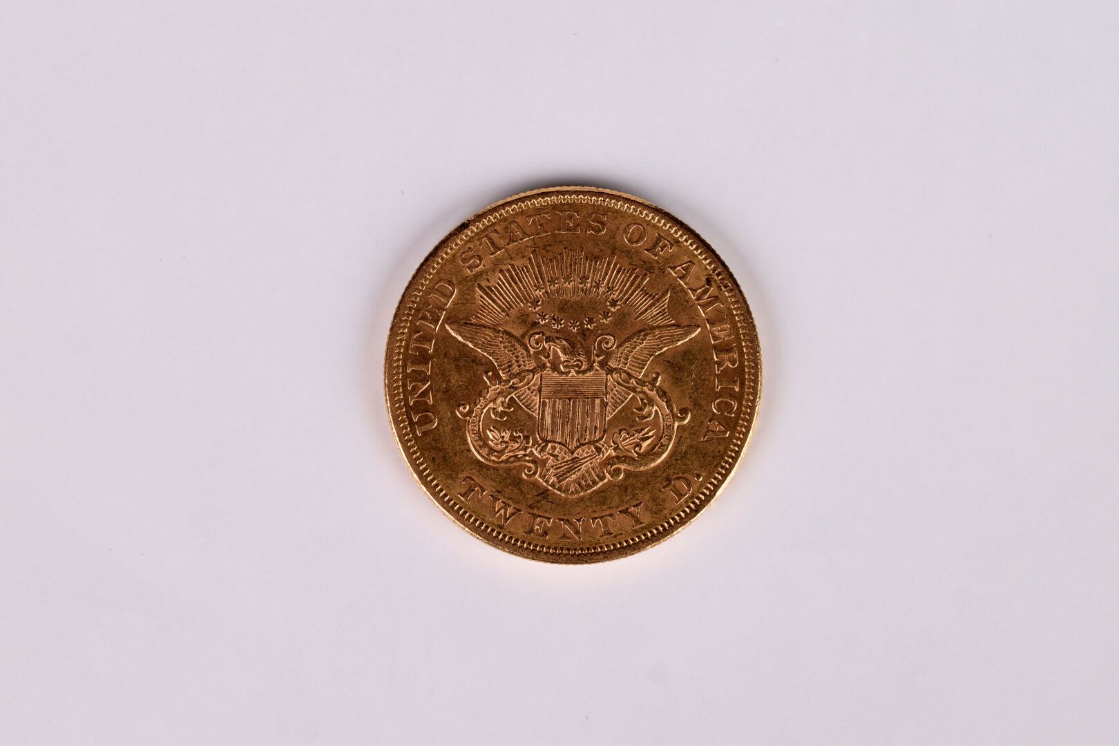 Null Une pièce or de 20 Dollars US, 1855. Poids. : 33,5 g.