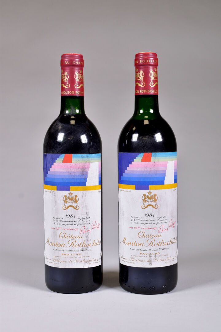 Null 2 bouteilles, Pauillac, Château Mouton Rothschild, 1er Grand Cru Classé, 19&hellip;