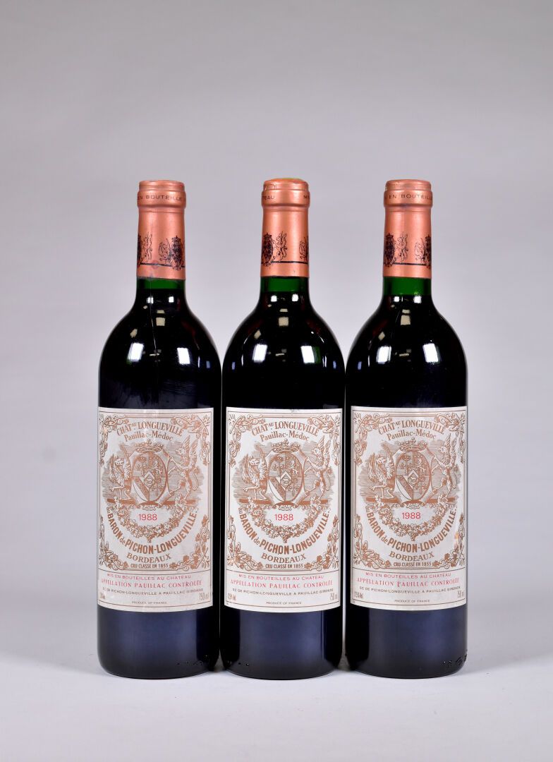 Null 3 bouteilles, Pauillac, Château Pichon-Longueville Baron, 2ème Grand Cru Cl&hellip;