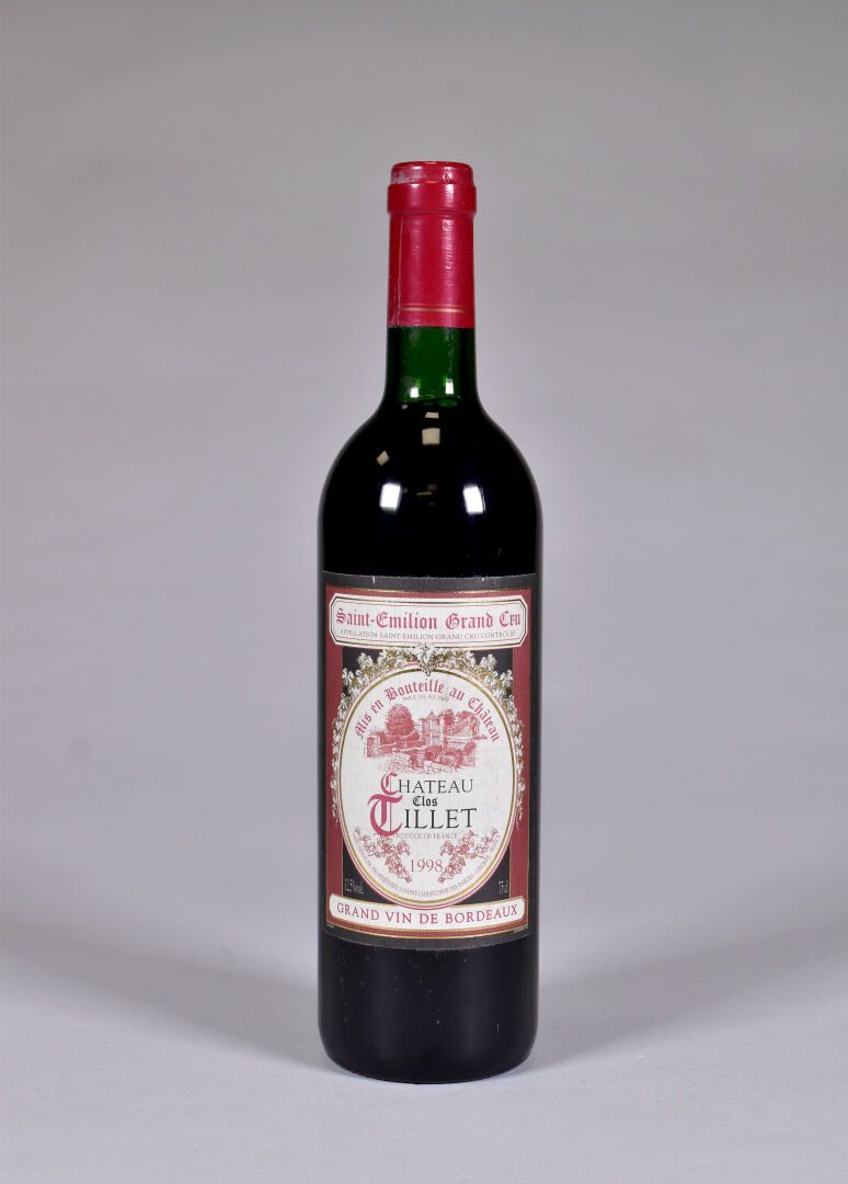Null 1 bouteille, Saint-Emilion Grand Cru, Château Clos Tillet, 1998. BG.