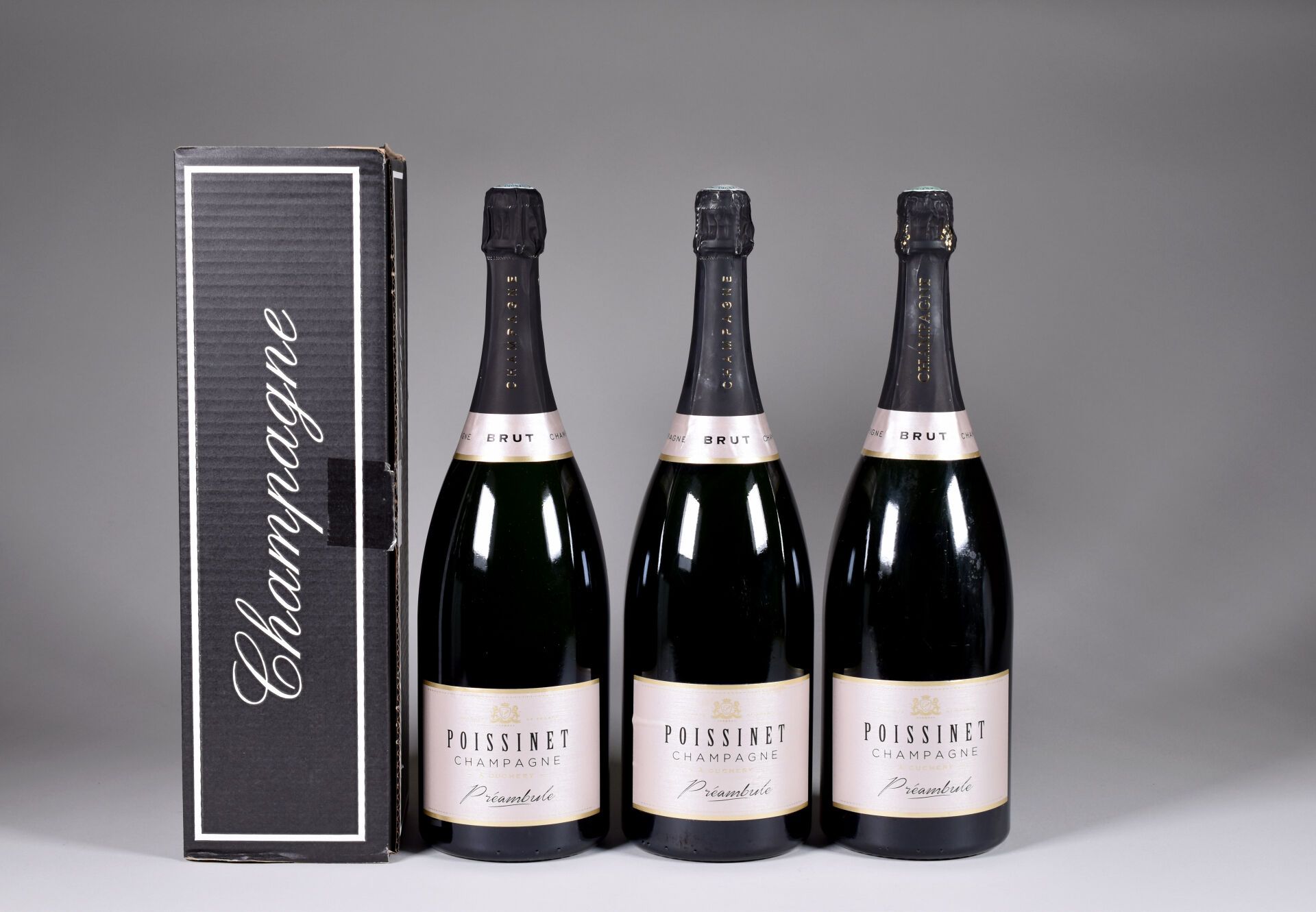Null 3 magnums, Champagne, Poissinet, Préambule, Brut, NM.