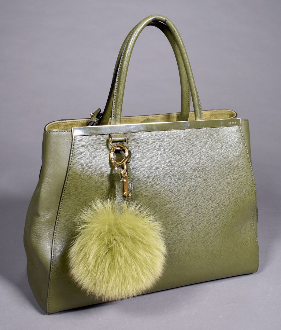Null FENDI. 2-day" handbag in calf leather and khaki green coating. Interior in &hellip;