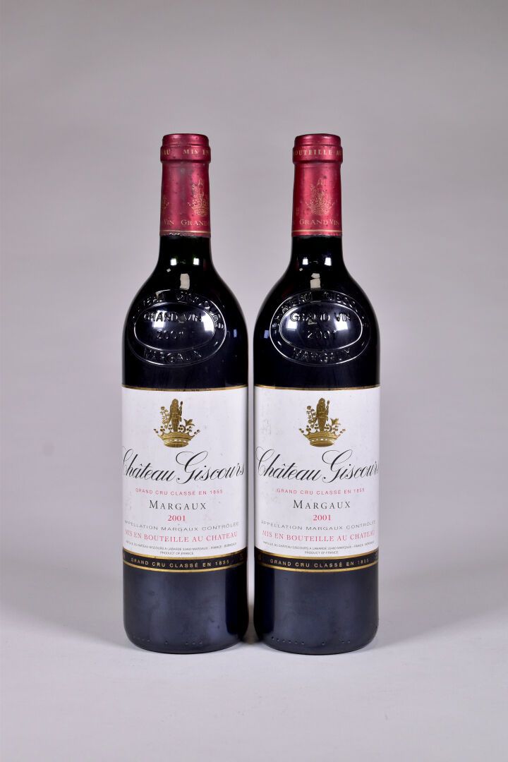 Null 2 bouteilles, Margaux, Château Giscours, 3ème Grand Cru Classé, 2001. 1 TLB&hellip;
