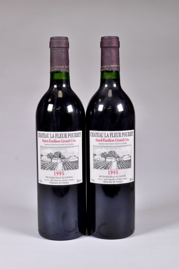 Null 2 bouteilles, Saint-Emilion Grand Cru, Château La Fleur Pourret, 1995. Caps&hellip;