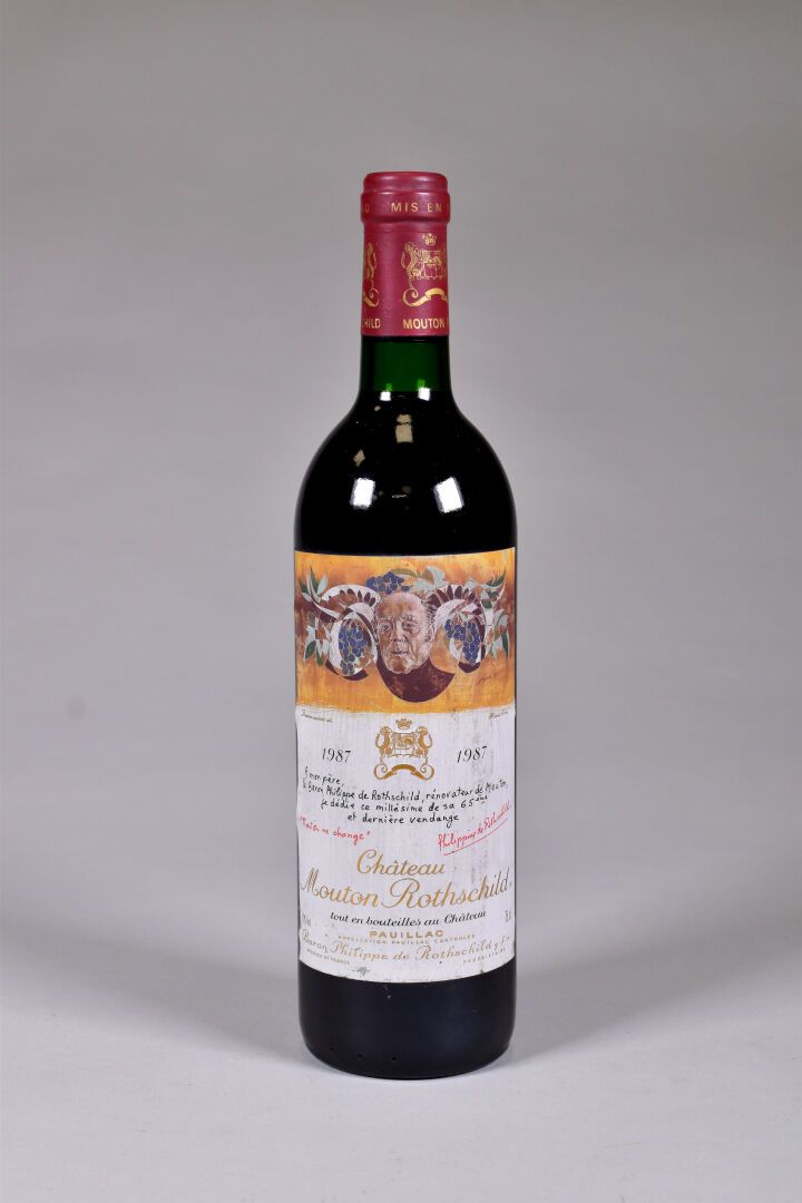 Null 1 Flasche, Pauillac, Château Mouton Rothschild, 1er Grand Cru Classé, 1987 &hellip;