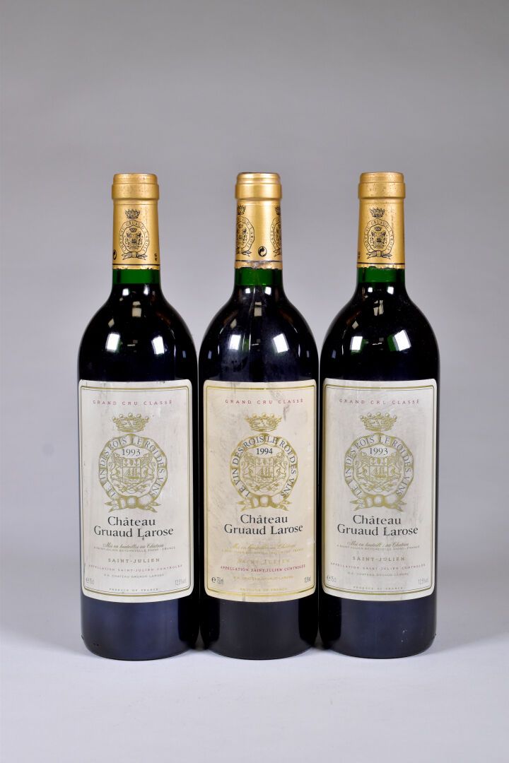 Null 3 bouteilles, Saint-Julien, Château Gruaud Larose, 2ème Grand Cru Classé, 1&hellip;