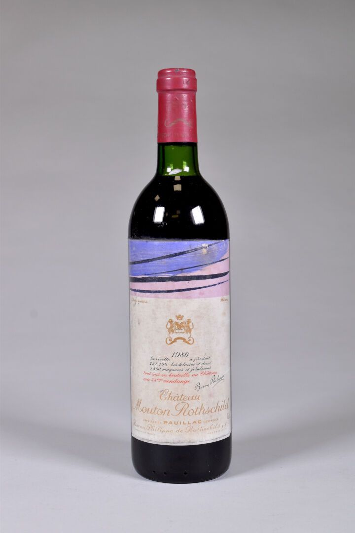 Null 1 Flasche, Pauillac, Château Mouton Rothschild, 1er Grand Cru Classé, 1980 &hellip;