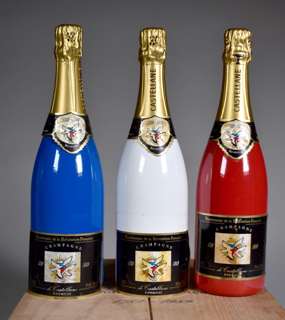 Null 3 bouteilles, Champagne, de Castellane, Brut, Bicentenaire de la Révolution&hellip;