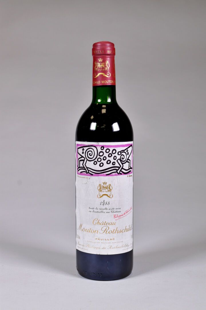 Null 1 Flasche, Pauillac, Château Mouton Rothschild, 1er Grand Cru Classé, 1988 &hellip;