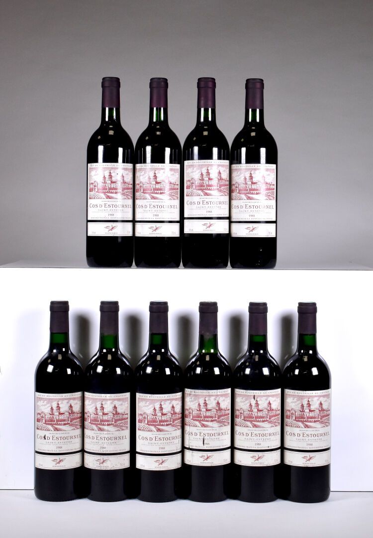 Null 10 bouteilles, Saint-Estèphe, Cos d'Estournel, 2ème Grand Cru Classé, 1988.&hellip;