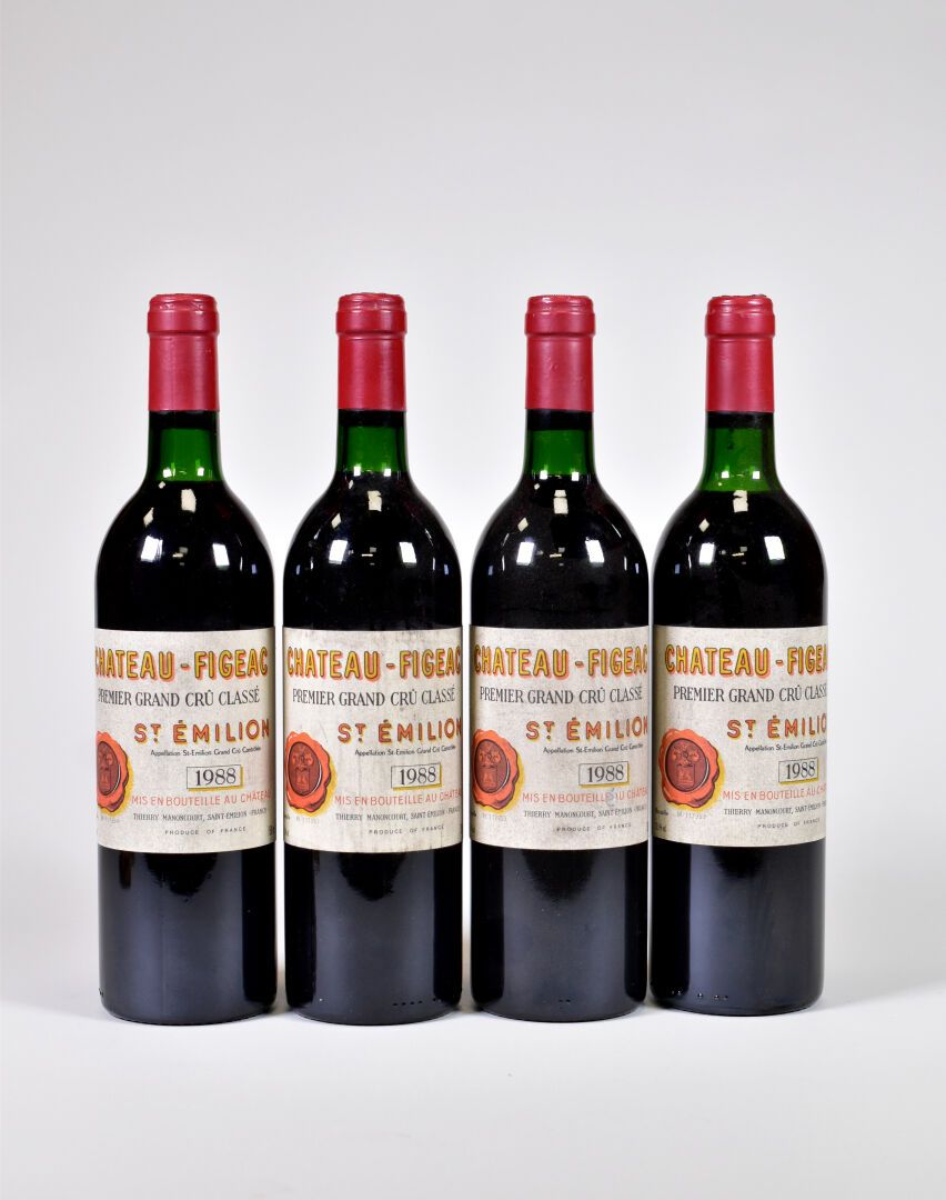 Null 4 bouteilles, Saint-Emilion Grand Cru, Château Figeac, 1er Grand Cru Classé&hellip;