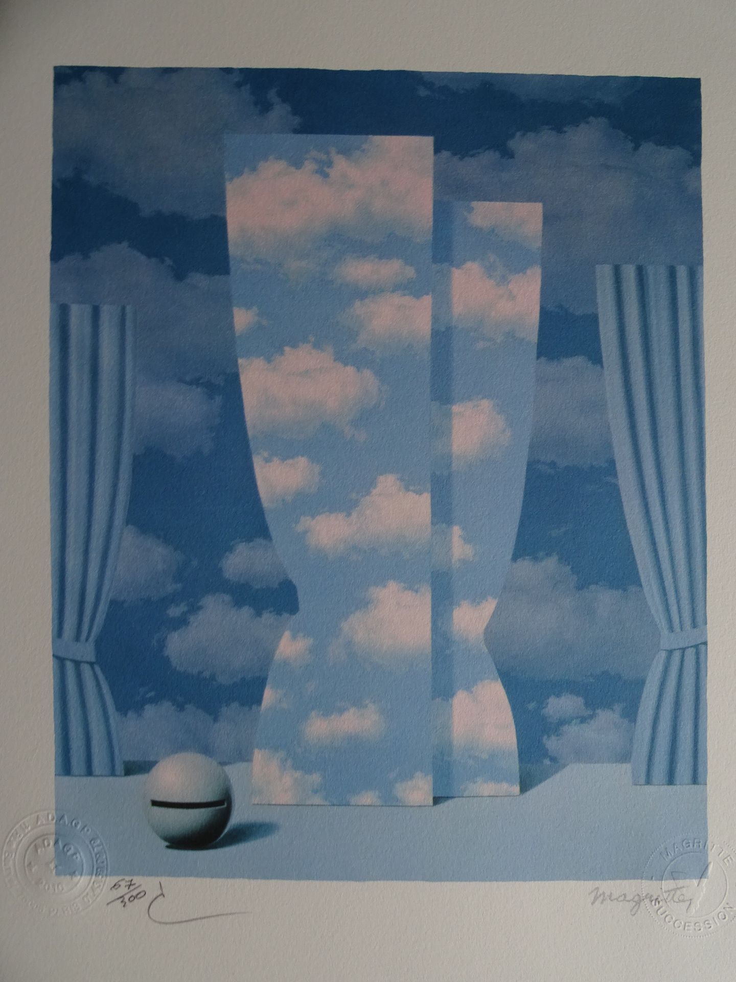 Null Rene Magritte with certificate of authenticity hand signed by the president&hellip;