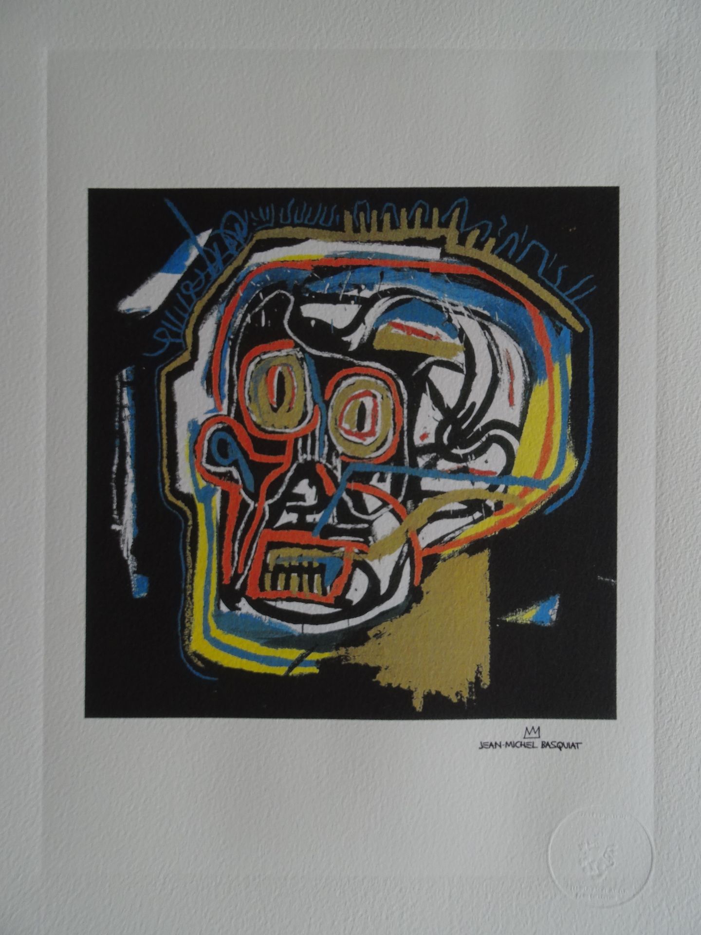 Null Jean-Michel Basquiat (après), lithographie, numérotée à la main, signée à l&hellip;