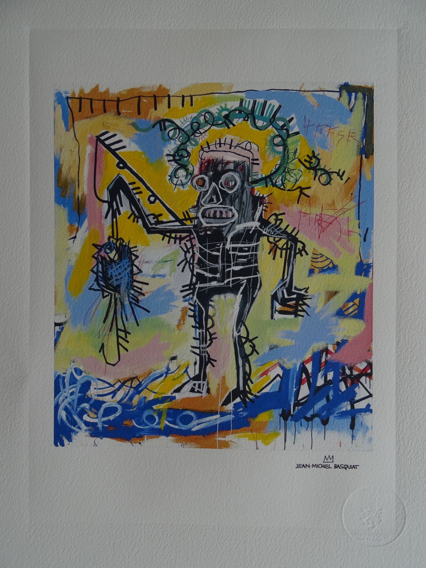 Null Jean-Michel Basquiat (after), lithograph, hand numbered, signed in print, 3&hellip;