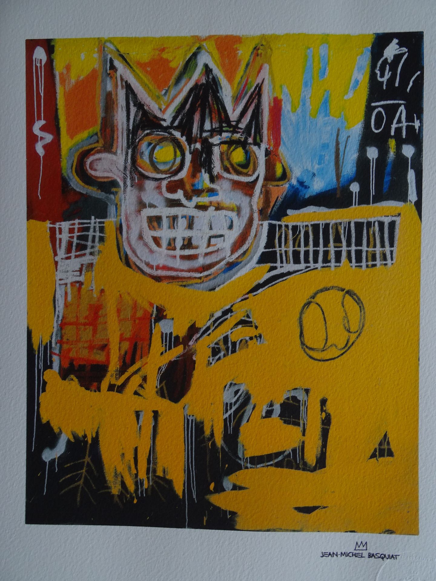 Null Jean-Michel Basquiat (après), lithographie, numérotée à la main, signée à l&hellip;
