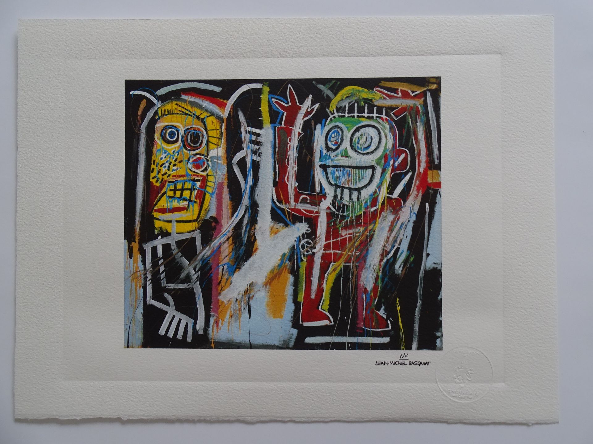 Null Jean-Michel Basquiat (dopo), litografia, numerata a mano, firmata in stampa&hellip;