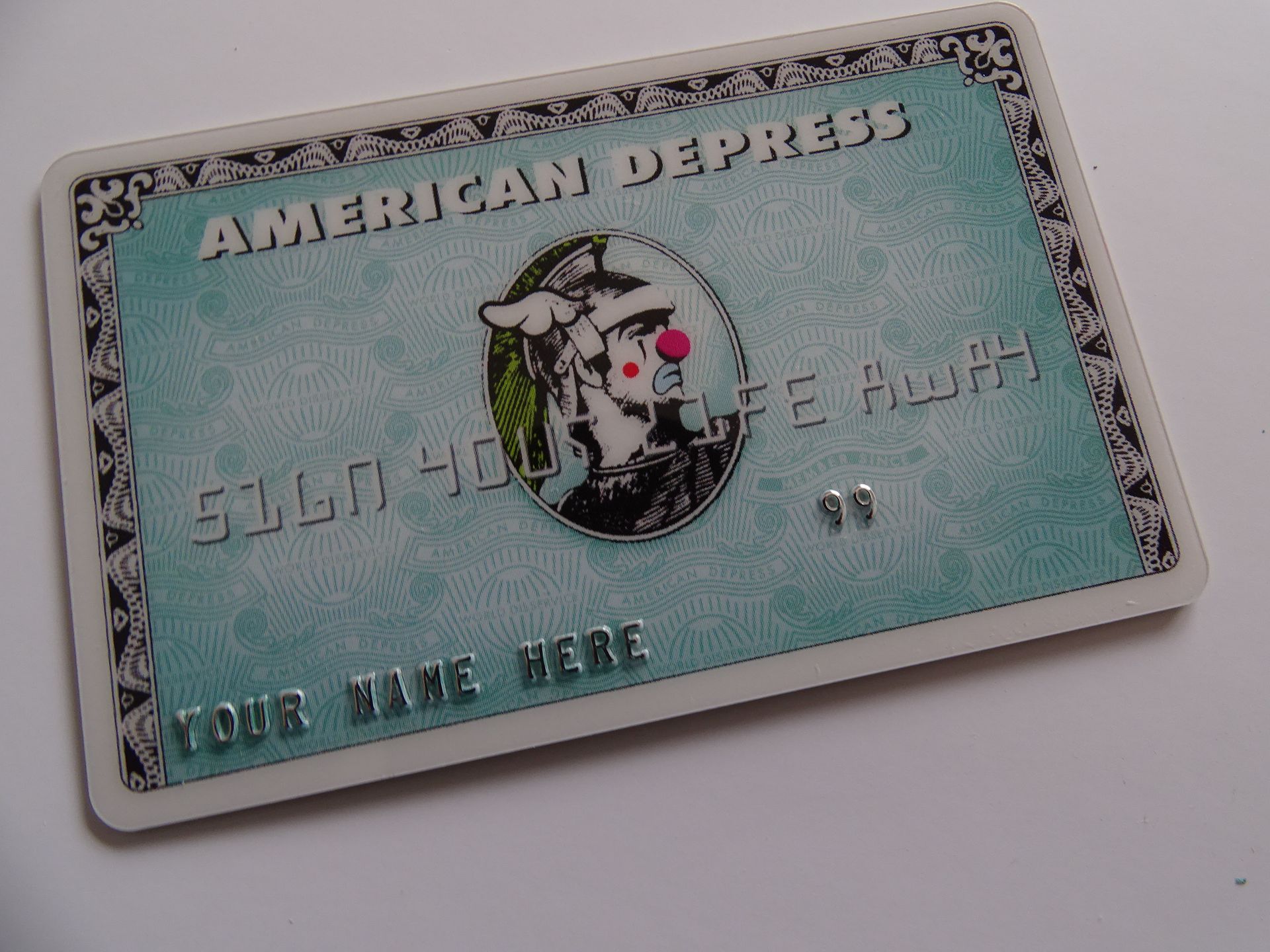 Null D*Face American Depress, STAMPED BANKSY , aprox 5.5x8.8cm