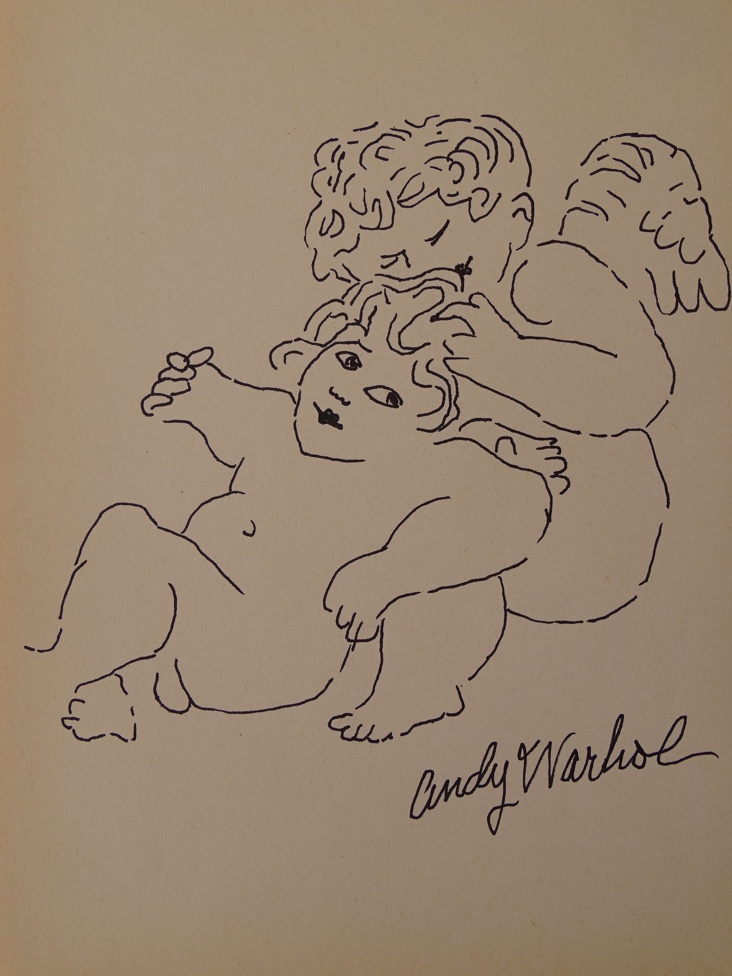 Andy Warhol Andy Warhol-atribuido, dibujo a tinta, 23x17cm aprox, buen estado. A&hellip;